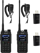 Retevis C2 GMRS 2-Way Radios 2-Pack w/ Mic, Repeater, NOAA, USB-C, SOS - NIB