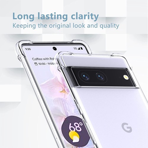 For Google Pixel 7 Case ShockProof Soft Phone Cover Clear TPU Bumper New - Zdjęcie 5 z 8