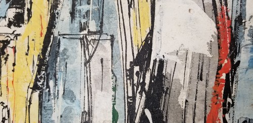 "Bernard Dufour original óleo sobre lona 13 3/4"" x 17 3/4" - Imagen 6 de 11