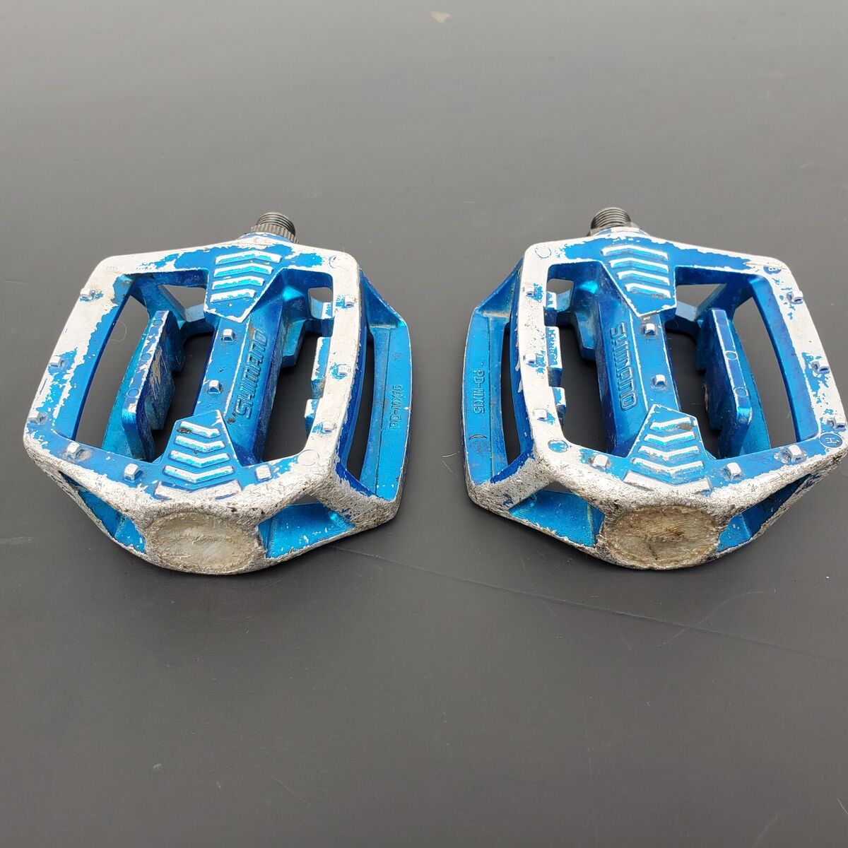 1980's SHIMANO PD-MX15 BLUE 1/2 PEDALS OLD SCHOOL BMX PD MX 1980's SHIMANO PD-MX15 BLUE 1/2 PEDALS OLD SCHOOL BMX PD MX