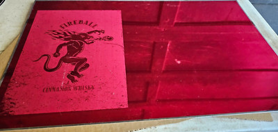 Fireball Whiskey Sign  Metal Bar Sign 24'' X 15'' MANCAVE
