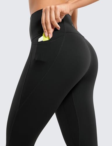 Womens Butterluxe Workout Leggings 25 Inches - High Waisted Gym Medium Black - Picture 2 of 5