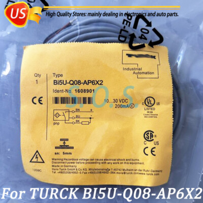 NEW FOR TURCK INDUCTIVE SENSOR BI5U-Q08-AP6X2 NO:1608901 10-30VDC