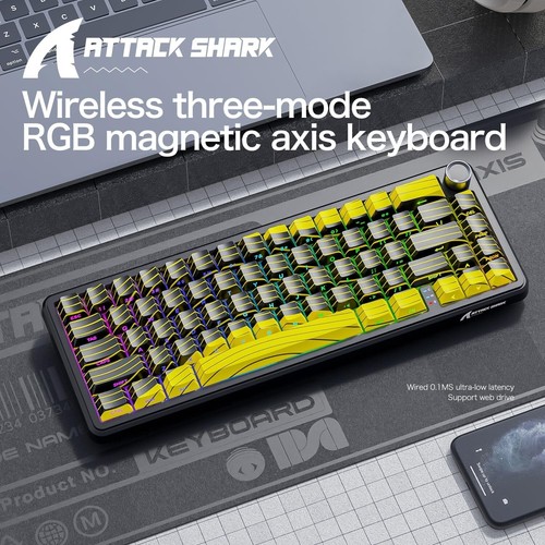 ATTACK SHARK X65PRO HE Rapid Trigger Wireless Gaming Keyboard, 8KHz Polling Rate - Picture 18 of 26
