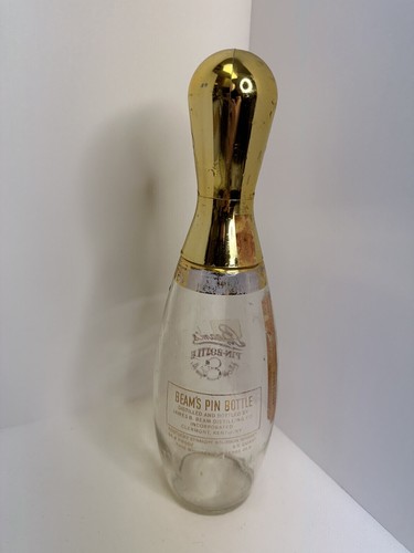Vintage Jim Beam Pin Bottle Bowling Pin Glass Decanter - Picture 3 of 11