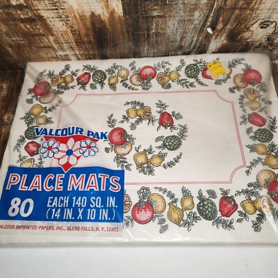 Vtg Valcour Spice Of Life Paper Placemats Matches Corning Ware New Old Stock 80