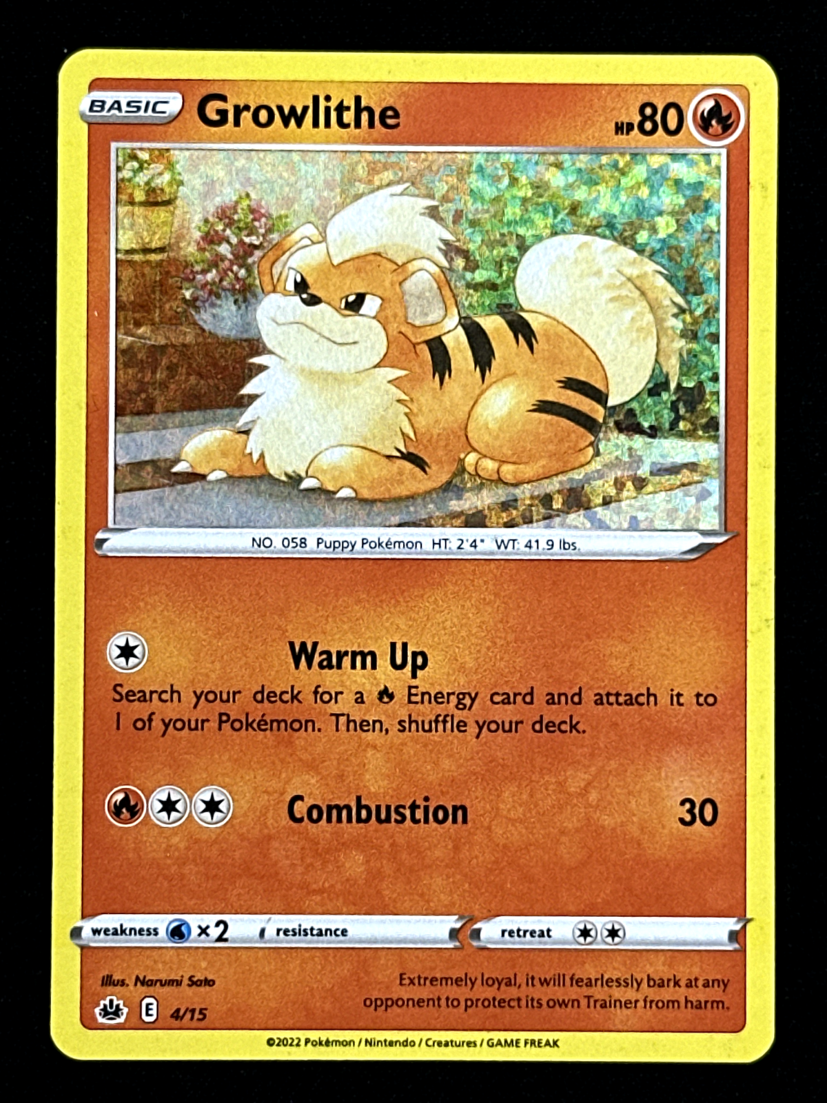 Growlithe 004/015 McDonald's Promos 2022 Holo (LP)