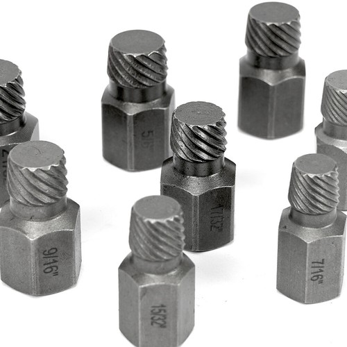 25x Screw Extractor Set Multi-Spline Easy Out Broken Bolt Remover Tool Hex Head - Picture 11 of 13