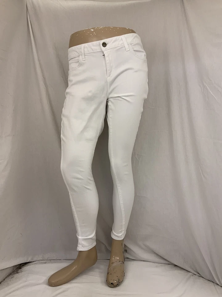 Vince Jeans 32 White Flat Front Skinny Slim Fit Cotton Poly YGI Y1-365 - Image 2 of 4