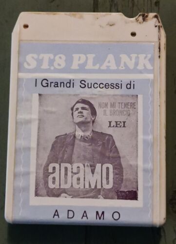 CASSETTA STEREO 8 Plank ADAMO I Grandi Successi: Lei, La Notte, Non Mi Tenere Il - Picture 1 of 3