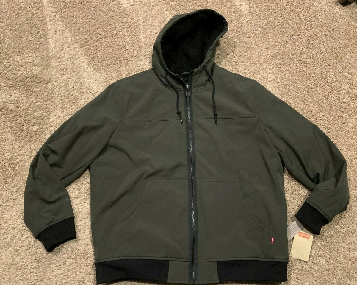 Levi's hooded online sherpa bomber jacket