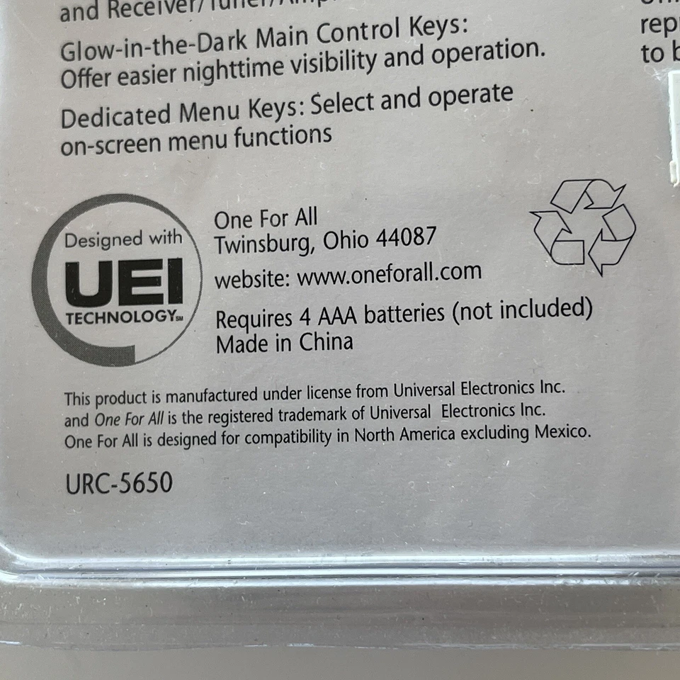 Big Easy HT Plus Five Device Universal Remote New In Sealed Original Package - Image 4 of 4