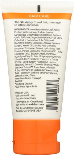 Andalou Naturals Argan Oil And Shea Moisture Rich Shampoo 1.7 Oz - Picture 2 of 2