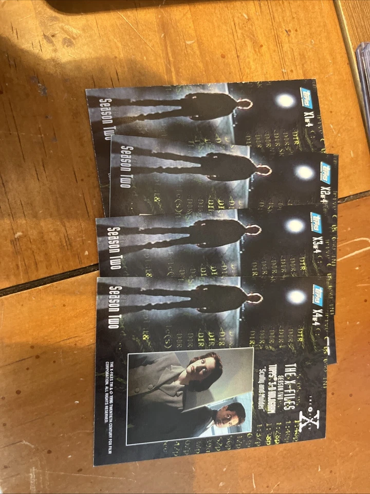 1996 Topps The X-Files Season 2 And 3 Hologram Subset Chase Set X1-X2 + X1-X4 - Image 3 of 4