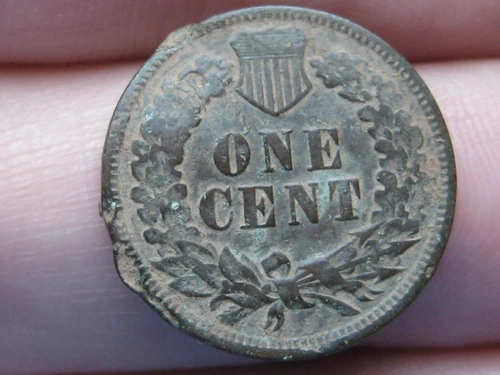 1898 Indian Head Cent Penny- VF Details- Metal Detector Find? Crusty
