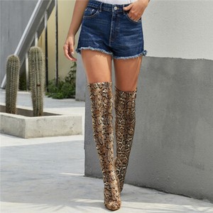 over the knee python boots