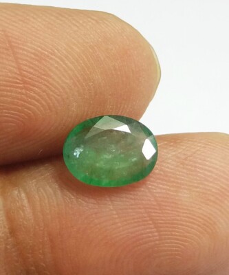 1,28 ct natürlicher schöner grüner ovaler Schliff echter sambischer Smaragd g...