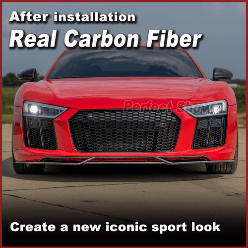 Se adapta a Audi R8 16-18 carbono labio delantero alerón labio delantero juego - Imagen 3 de 10