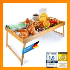 Frühstückstablett aus Bambus - Serviertablett Betttablett Betttisch - PC Lapdesk