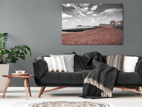Eastbourne Seafront and Pier East Sussex mounted canvas print ready to hang - Picture 47 of 56