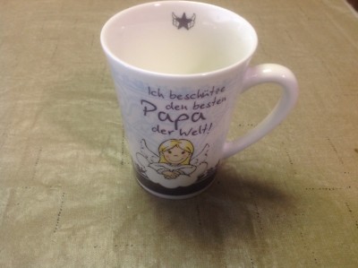 Depesche German Coffee Mug Angel...''best Papa In The World