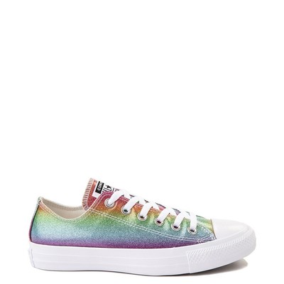 multi all star rainbow glitter ox trainers