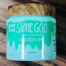 Raw Sugar Kids Slime Goo Bath + Body Wash Watermelon + Apple 6oz New