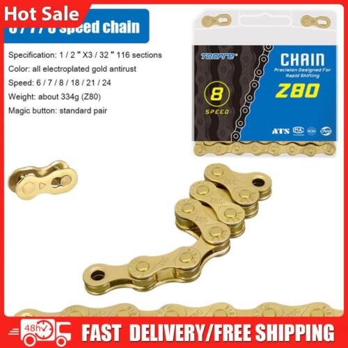 Bicycle Chains Variable Speed Anti-rust MTB Road Bike Chain Parts (6-7-8s) - Picture 1 of 8