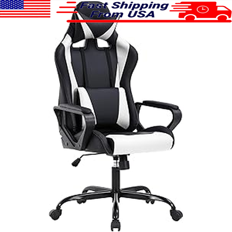 High-Back Racing Style PU Gaming Chair for PC, Office, and Desk Tasks-image