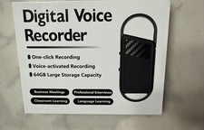 64GB Digital Voice Recorder w Playback 750 Hours Voice Activated w MP3 NEW