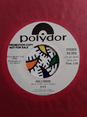 999-Hollywood 7'' 45 (DJ PROMO) MINT- 1980 Polydor New Wave Punk Rock NICK CASH
