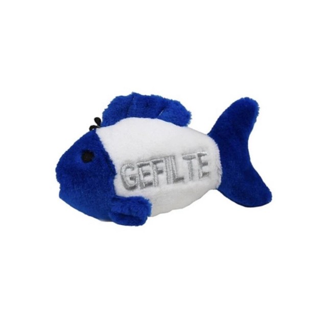 Multipet LOOK Who's Talking Gefilte Fish Oy Vey Hanukkah Dog Toy for