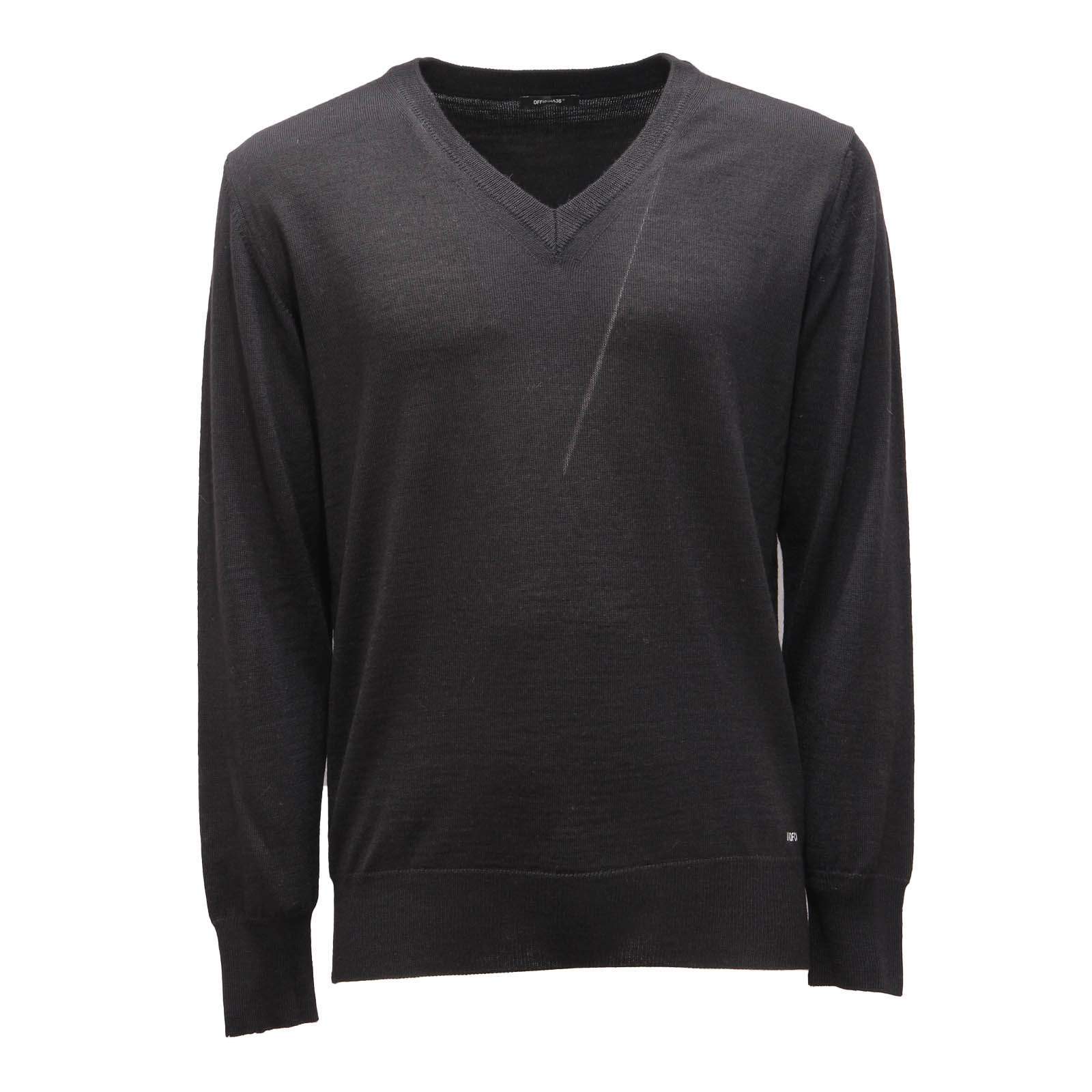 2224AM мужской свитер из смеси шерсти maglione uomo OFFICINA36 черный 12990₽