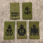 Royal Navy Olive Green Rank Slide, Leading Rate, Petty & Chief Petty Officer,WO1
