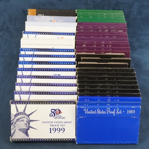 1969-2011 US Mint Proof Set Run w/ COA's, 41 Sets - Free Shipping USA - 第 1/4 張圖片