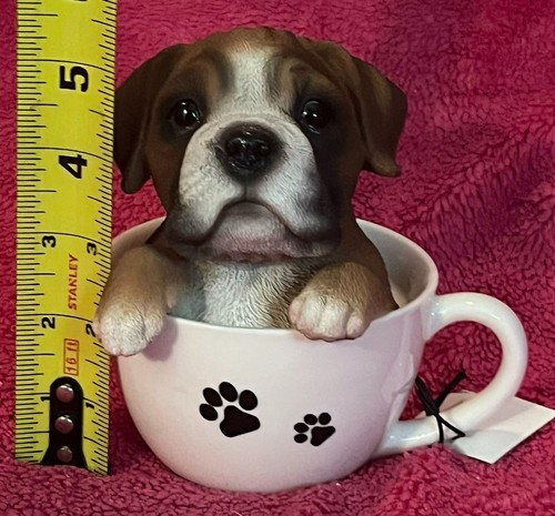 Teetasse Welpenstein & Kaltguss Keramik Boxer NEU im Karton! - Bild 7 von 9