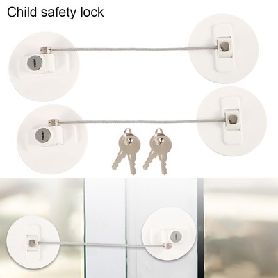 2pcs Verrous De Securite De Fenetres Protecteur De Securite Pour Enfant Bebe Securite Domestique Bloque Portes Et Fenetres