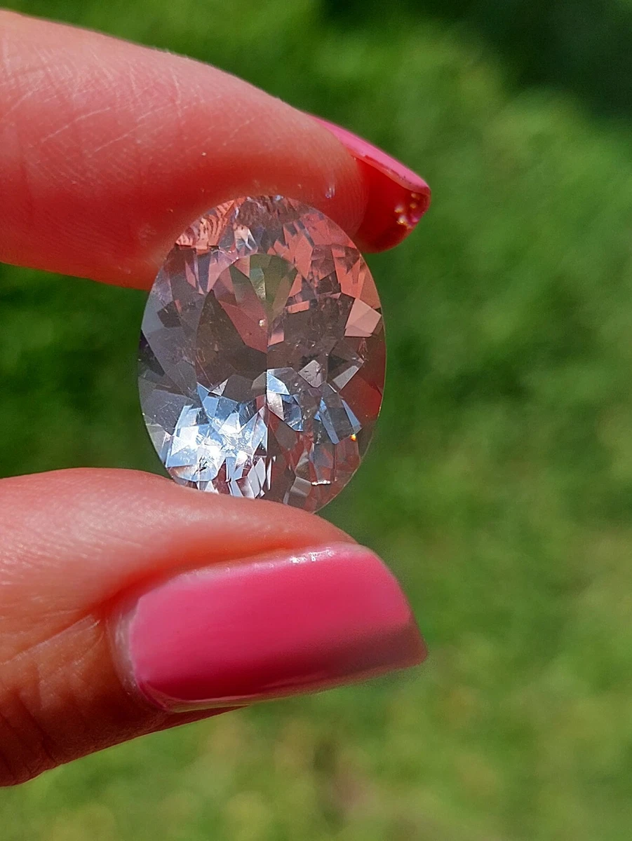 19.1 Ct. PINK DANBURITE Gemstone Mexico Faceted for JEWELRY VVS1