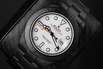 Rolex Explorer II Black PVD/DLC Coated White Dial Stainless Steel Watch 216570