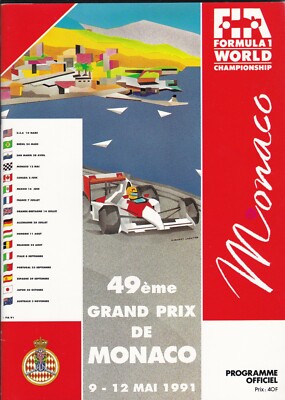 Offizielles Programm Grand Prix de Monaco 1991. Erstbesitz.