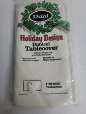 NEW~Duni Holiday Design Tablecover/tablecloth 50”x 108" ~Holly Leaves
