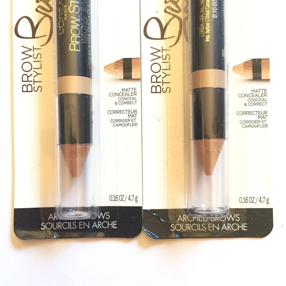 Lot Of 2 Loreal Brow Stylist Brow Raiser Highlighter Duo 625 Deep Fonce New - Image 3 of 4