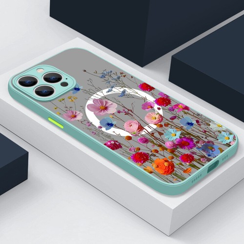 For iPhone 16 15 14 13 Pro Max Plus 12 11 8 MagSafe Case Patterned Acrylic Cover - Picture 18 of 22