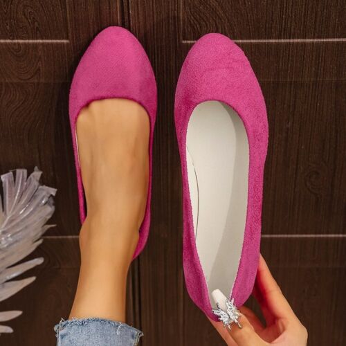 Damen Freizeit Ballerinas Bootsschuhe Slipper Halbschuhe runde Spitze Pumps - Bild 25 von 29