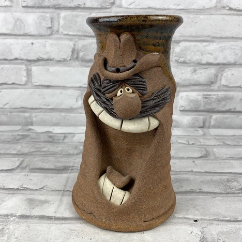 Ugly Funny Face Mug Pottery 3D Coffee Cup Ugly Mustache Cowboy Big Teeth Smile