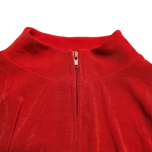 Slinky Brand Red Long Sleeve Full Zip Jacket SZ M Classic Travel Minimalist USA - Picture 4 of 10