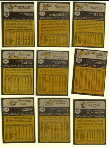 1973 Topps ATLANTA BRAVES TEAM Set EX 26 cards Hank Aaron Mathews Niekro - Picture 3 of 7