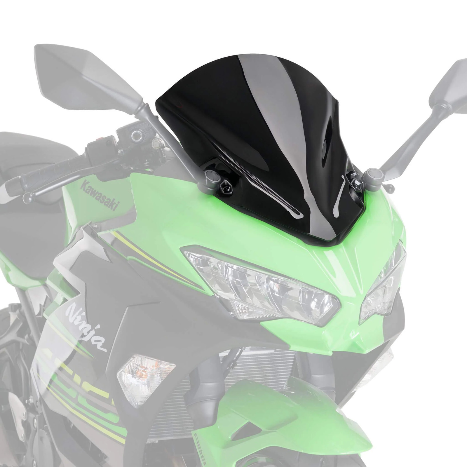 Puig Racing Screen | Black (Opaque) | Kawasaki Ninja 400 2018>Current