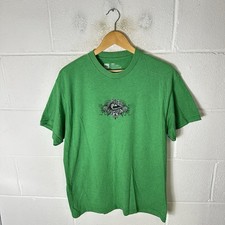 Vintage Quiksilver Shirt Mens Large Green Skater Y2K 00s Surfing Tee Surf*