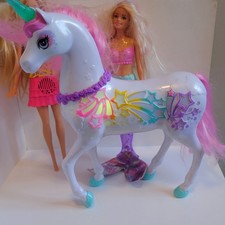 Barbie Dreamtopia Lot Doll Extra Long Hair Brush N Sparkle Light Mermaid Unicorn